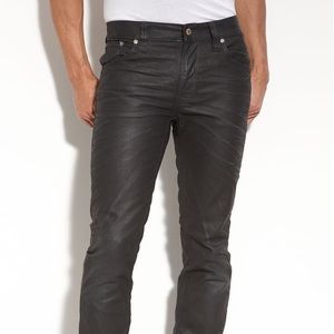 Nudie Thin Finn black coated denim